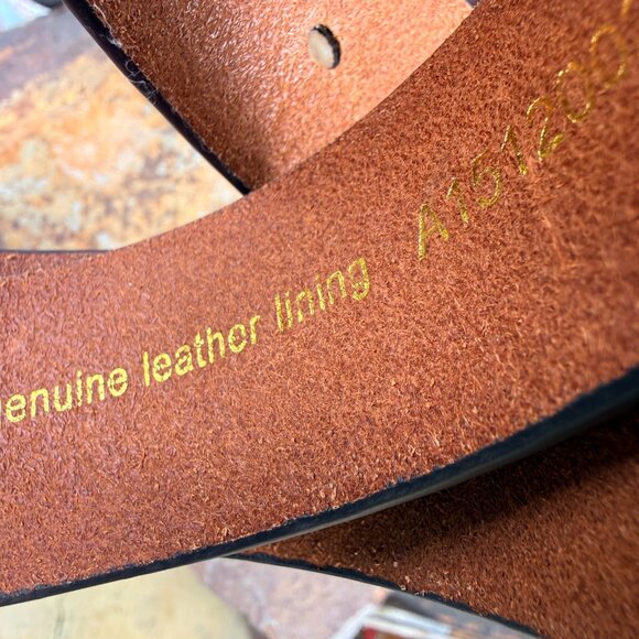 Ariat Brown Leather Concho Buckle Belt XL